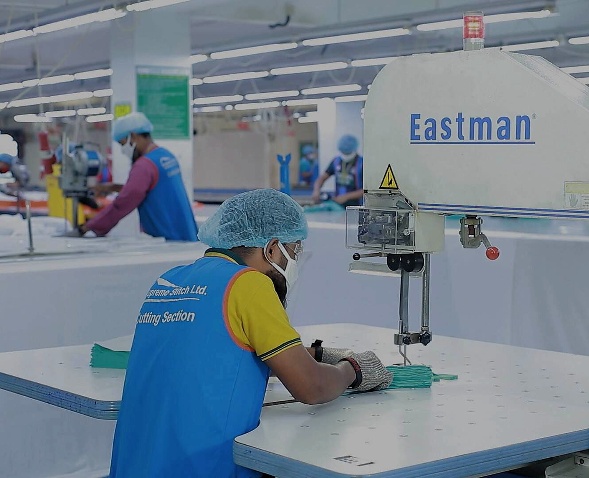 Fabric cutting at Supreme Stitch Ltd.