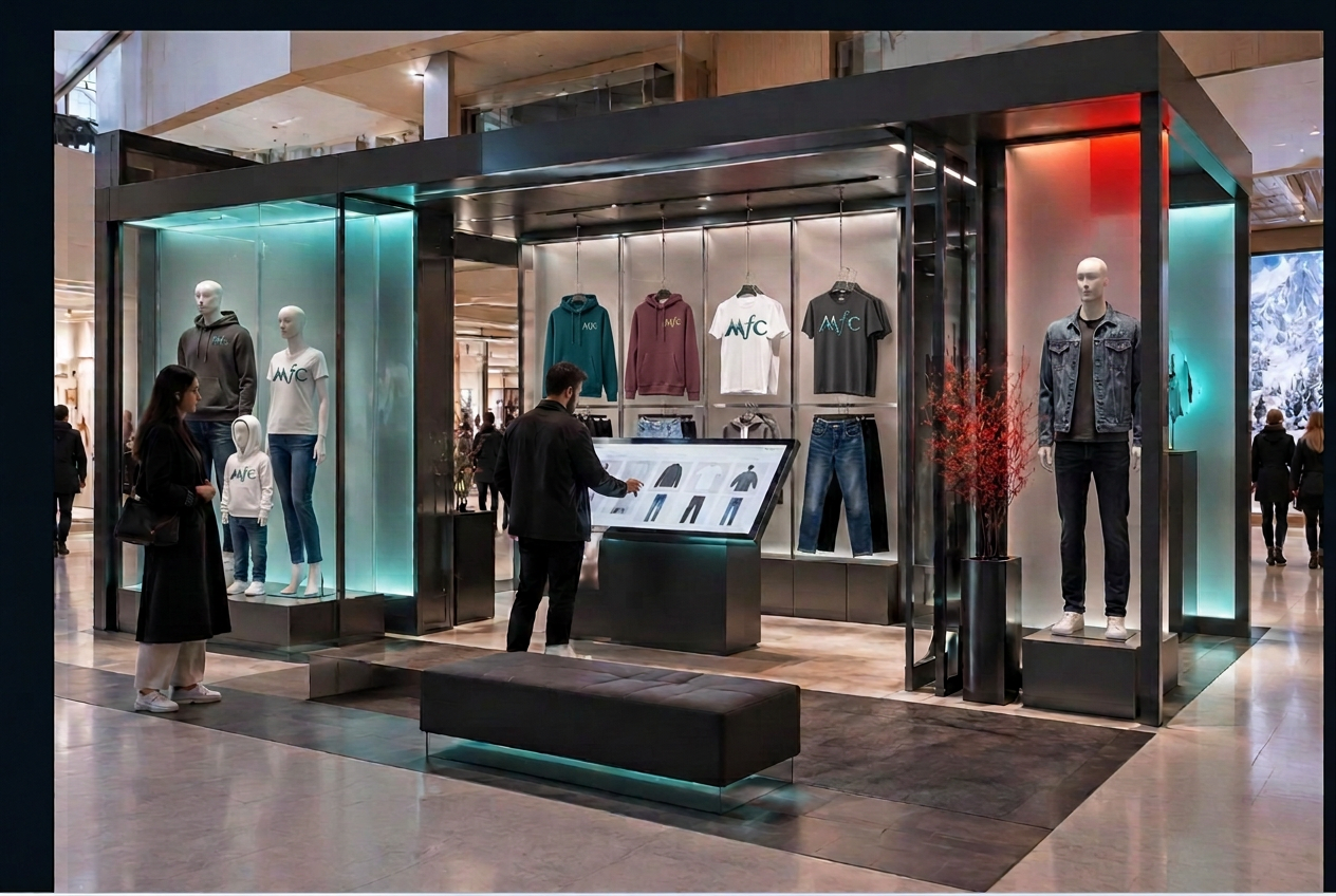 Touch-screen MFC fashion kiosk concept
